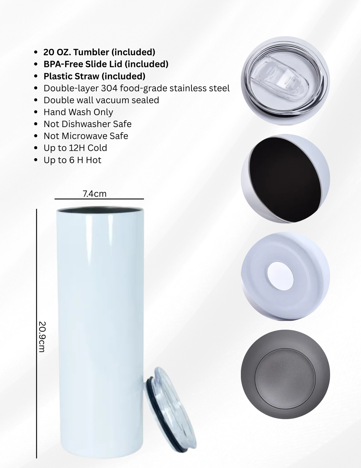 TUMBLER | Blue Flowers 20 oz. Tumbler