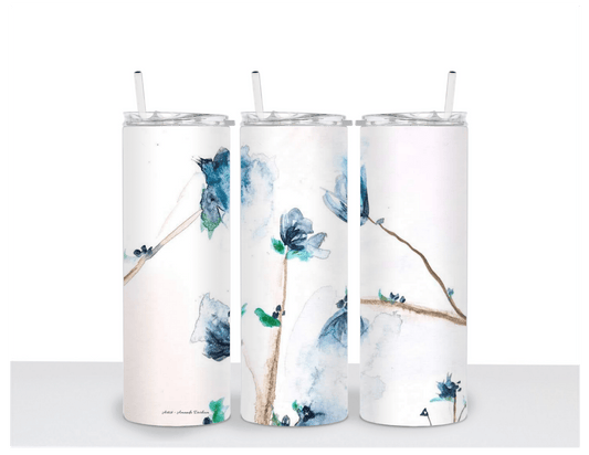 TUMBLER | Blue Flowers 20 oz. Tumbler