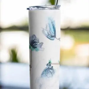 TUMBLER | Blue Flowers 20 oz. Tumbler