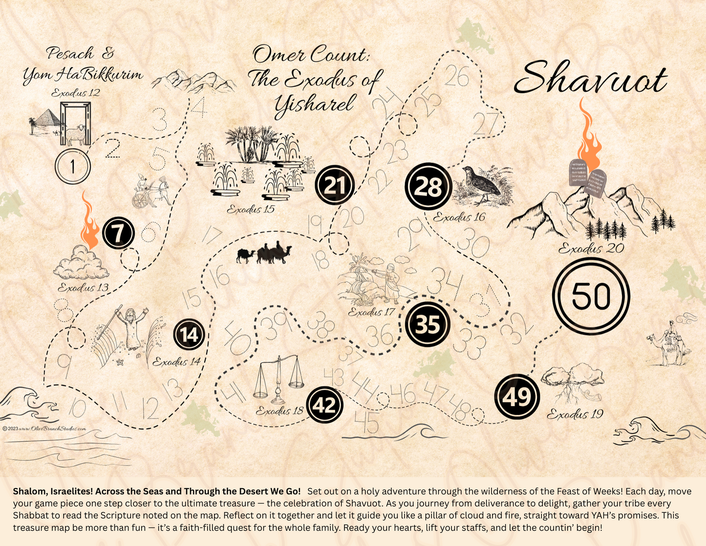 GAME | Omer Count Treasure Map
