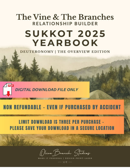 The Vine & The Branches Relationship Builder - Sukkot 2025 Yearbook, Deuteronomy | The Overview Edition